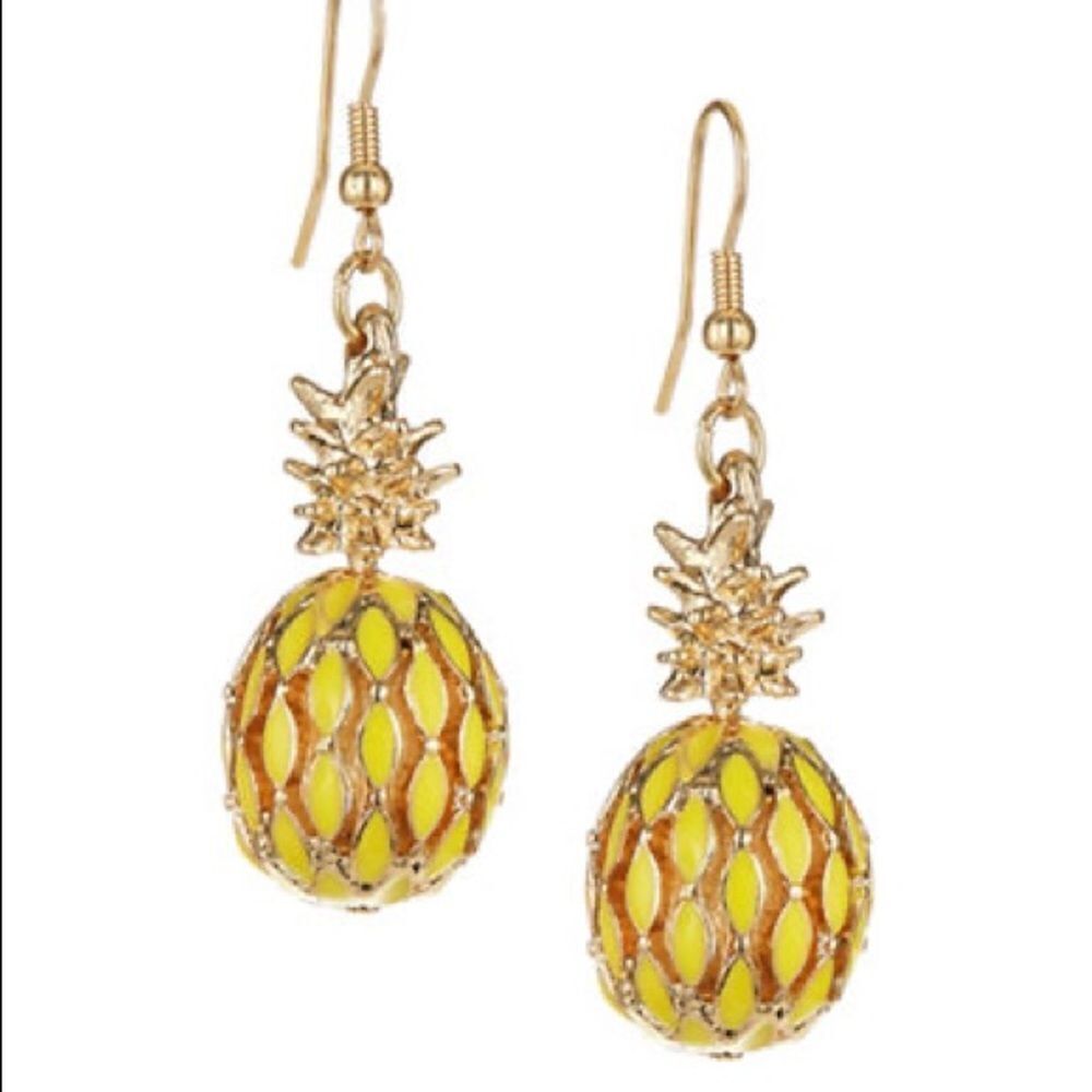 Expression Pineapple Drop Earrings and Ring !! NEW